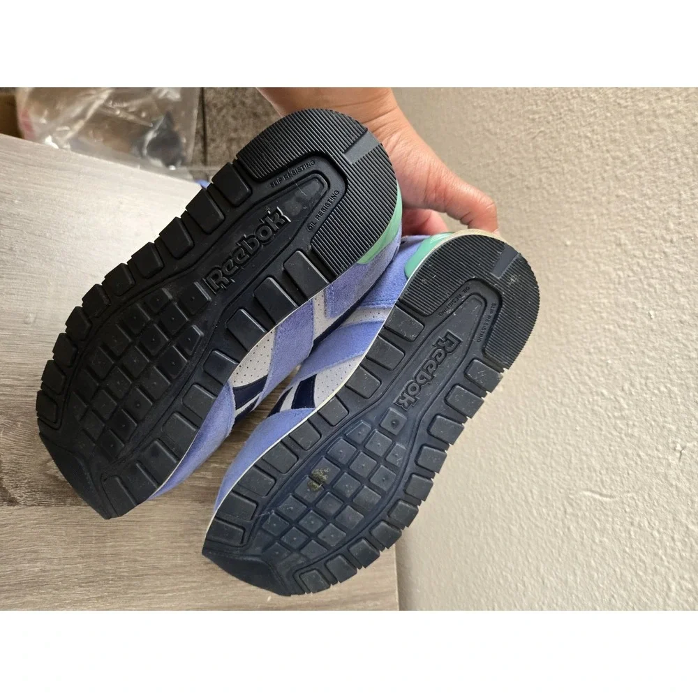 Reebok Harman Work Sneakers Composite Toe RB091 SD10 SR Blue Suede Sz 6.5 – READ